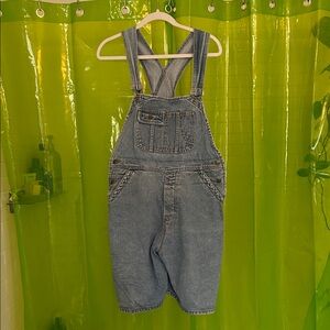 Vintage American Eagle denim shorts overalls